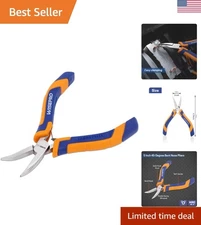 5 Inch Mini 45-Degree Bent Nose Pliers, Snipe Nose Pliers, curved nose pliers...