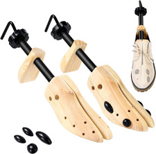 2025 One Pair 2-way Wooden Adjustable Shoe Stretcher for Men Women Size 9-13