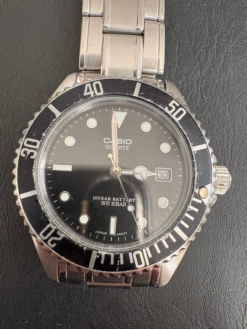 Clean Vintage Casio Mtd-1043 Submariner 100m Quartz Diver Watch