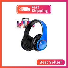 Kids Bluetooth Over Ear Headphones, Colorful LED Lights Headphones with Built-in