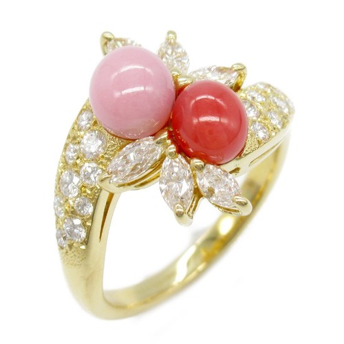 MIKIMOTO conch pearl Ring Diamond Conch Pearl K18YG US#4.5~4.75 P0034004