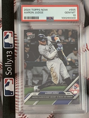 2024 Topps Now Aaron Judge #555 RARE PSA GEM MT 10 Fastest Player in MLB 300 HR