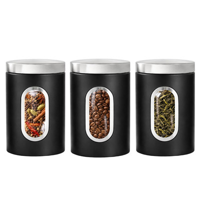 3er Set Kaffee Zucker, Süßigkeiten, Tee Vorratsbehälter, UK Verkäufer