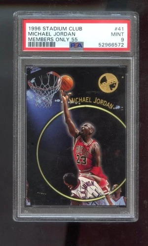 1996-97 Topps Stadium Club Members Only 55 #41 Michael Jordan PSA 9 Graded Card