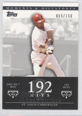 2007 Topps Moments & Milestones /150 Albert Pujols (2001 NL ROY 194 Hits) #3 c4a