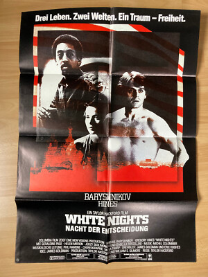 Filmposter * Kinoplakat * A1 * White Nights - Nacht der Entscheidung * 1985