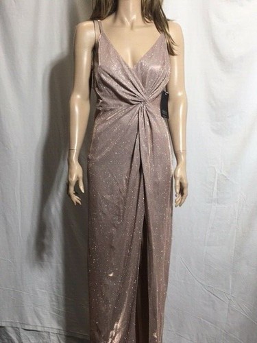 V-Neck Formal Gown Pink Dress 