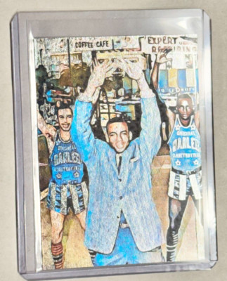 Ernie Banks Platinum Plated Artist Signed Harlem Globetrotters Trading Card 1/1