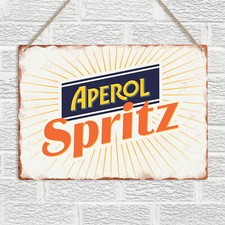 APEROL SPRITZ Metal Wall Sign Plaque Vintage Bar Pub Prosecco Cocktail Man Cave