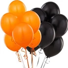 60pcs 12" Black and Orange Latex Balloons Birthday Wedding Halloween Party Decor