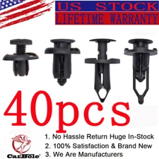 40PCS Car Push Retainer Pin Body Bumper Rivet Trim Moulding Clips Parts Kits