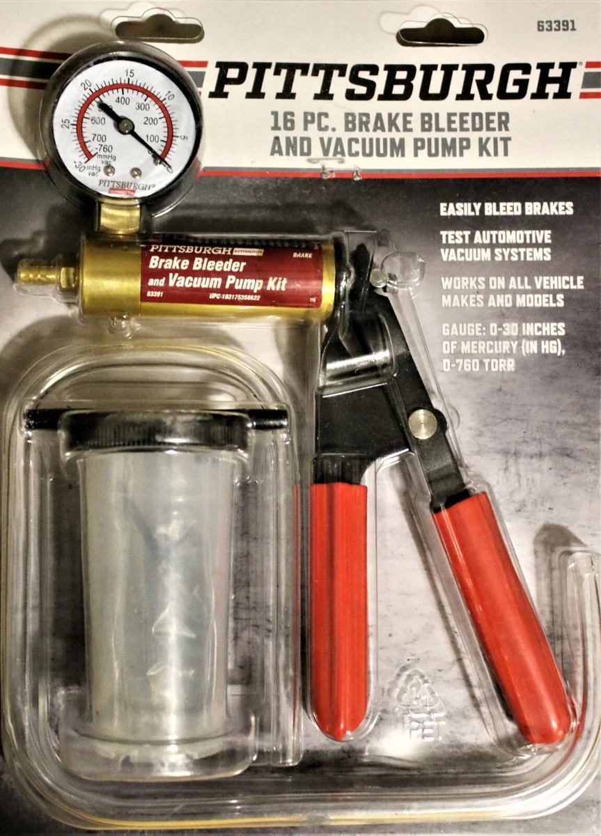 Pittsburgh automotive brake bleeder on sale and vacuum pump kit