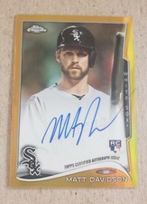 2014 Topps Chrome Gold Refractor Matt Davidson Autograph RC /50 White Sox