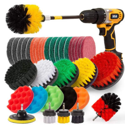 37/22/5PCS Brush Attachment Set Wash Cleaning Brushes Tool Kit with Extender for