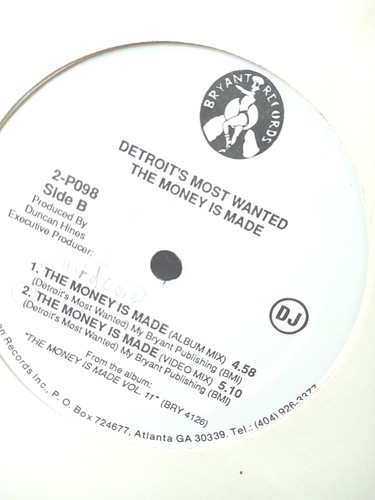 Detroit's Most Wanted The Money Is Made VG+ Vinyl 12 Inch - Picture 4 of 6