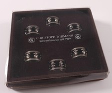 6 kleine Serviettenringe f&uuml;r Seidenservietten Silber 835 Christoph Widmann