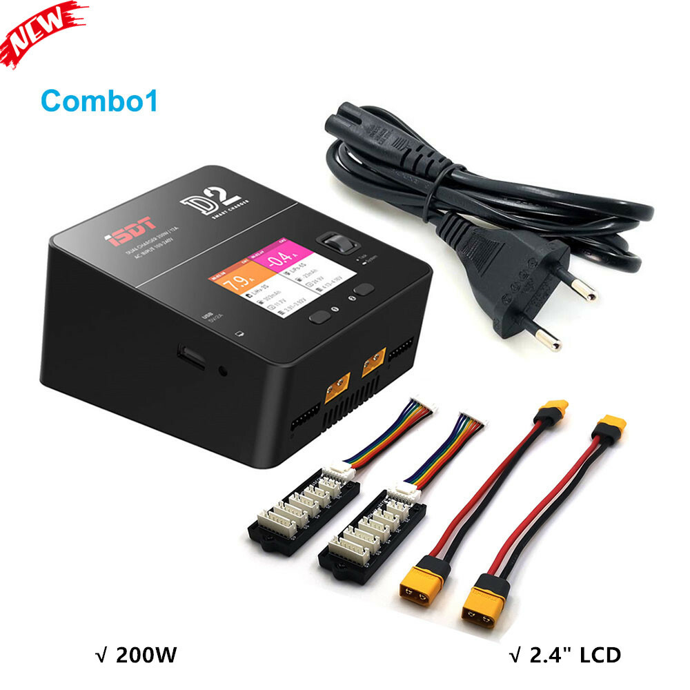 ISDT D2 MarkII Combo W/Charging Cable+Balance Board 200W Dual