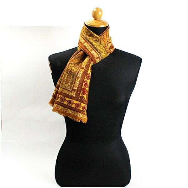 Authentic Etro wool silk stole, rectangular, brow… - image 2