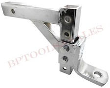 10" Adjustable Trailer Drop Hitch Chrome Ball Mount for 2" Receiver Heavy Duty