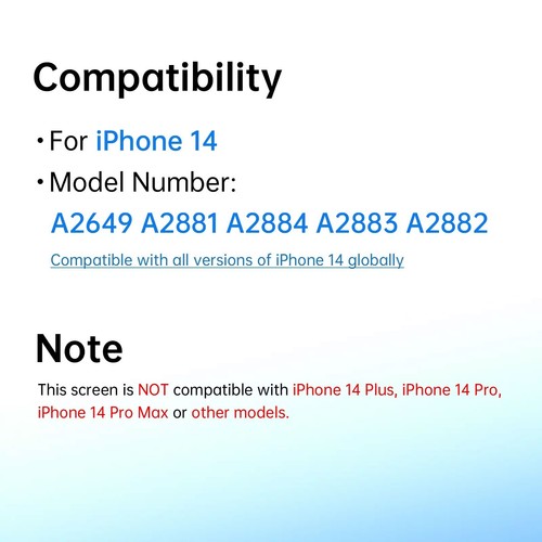 For iPhone 14 Screen Replacement Lcd Display 3D Touch Premium Quality + Tool Kit - Picture 2 of 11