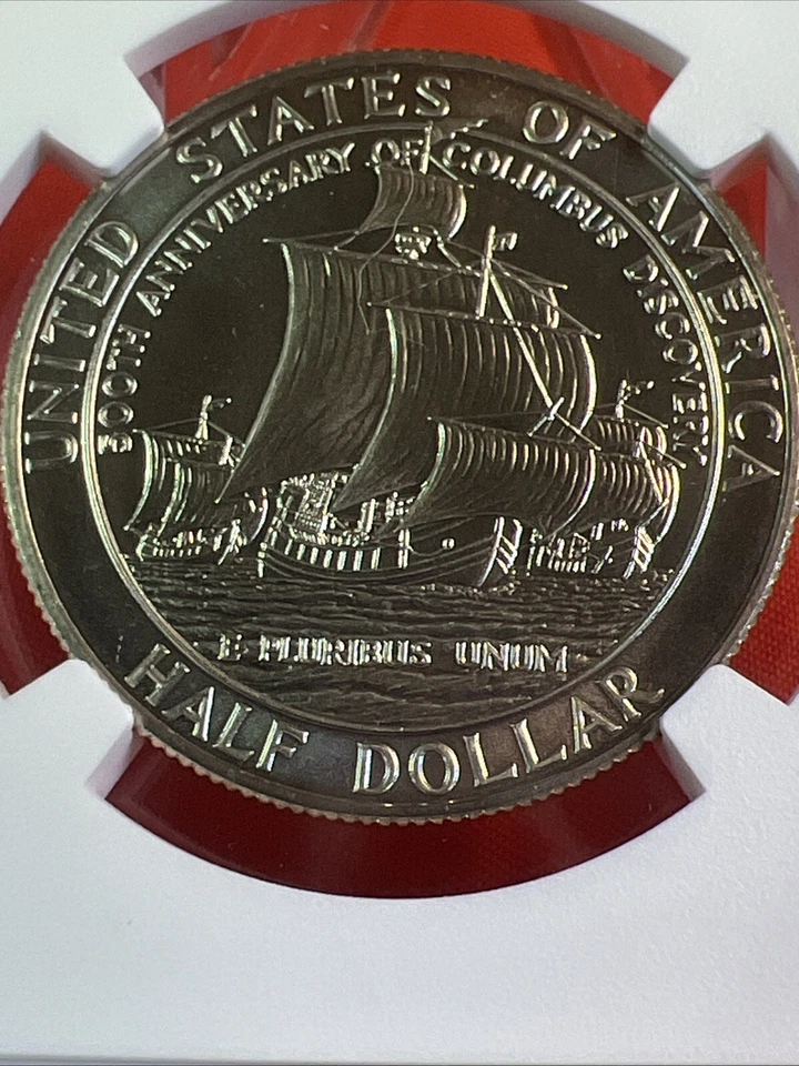 :1992-D 50C Columbus Quincentenary Commemorative Half NGC MS70 Rare !!! - Image 4 of 4