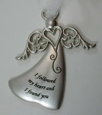 5A I followed my heart and found you HEARTFELT ANGEL ORNAMENT Ganz