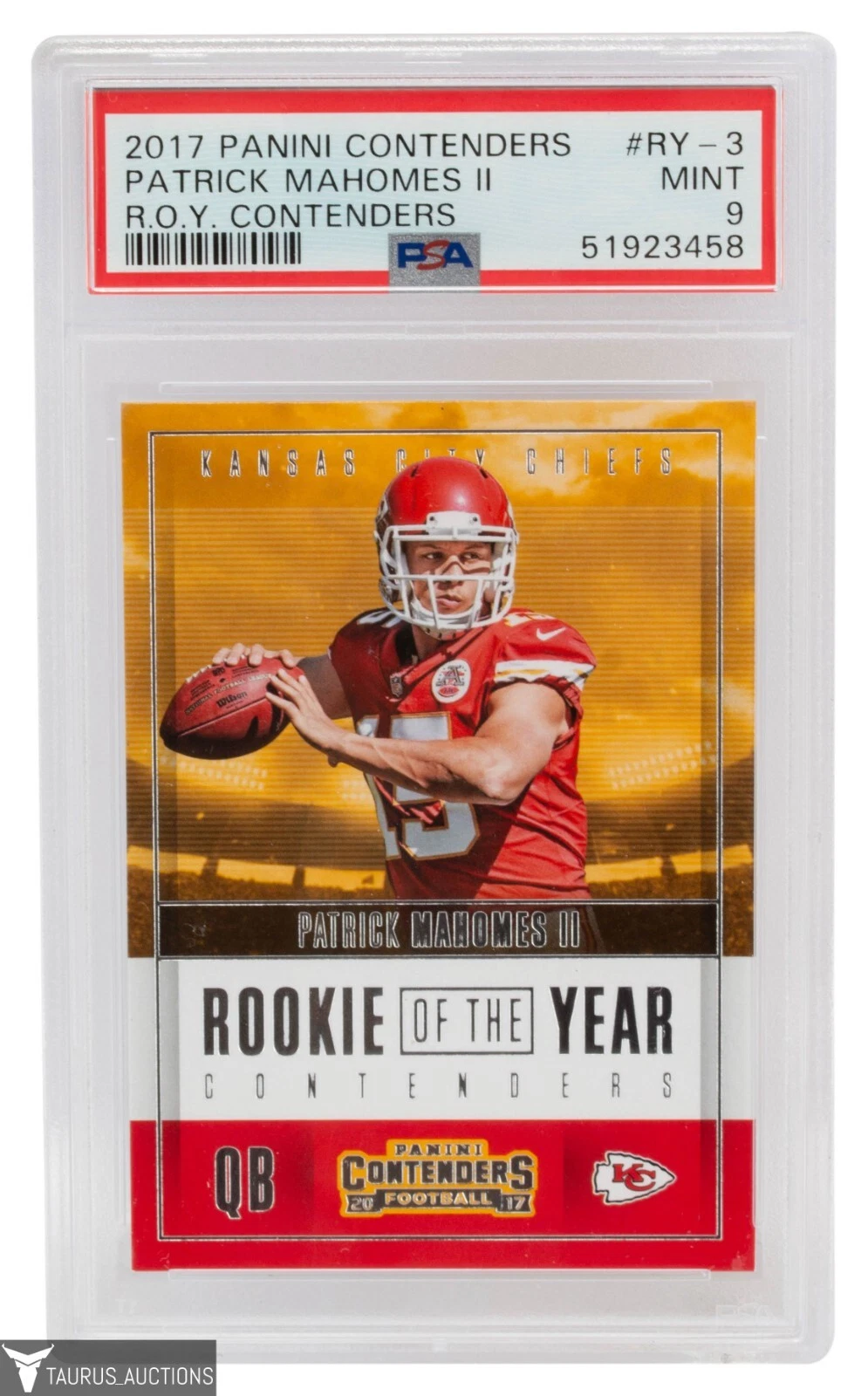 Patrick Mahomes trading card