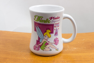 Walt Disney Store Tink Pixie Squad Peter Pan Tinker Bell Cheerleader Mug White