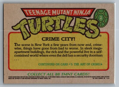 1989 Topps Teenage Mutant Ninja Turtles Crime City #2 | eBay
