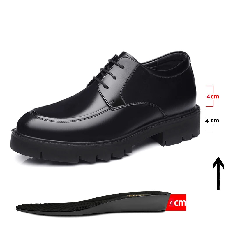 SAOLA Scarpe Uomo Formali Invisibili Tacchi Alti Aumento Altezza Oxfods Scarpe Matrimonio