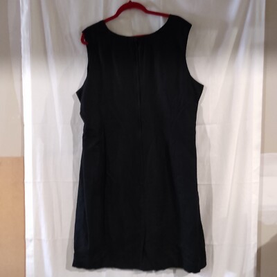 Sag Harbor Women's Black Linen Sheath Dress Size 22w