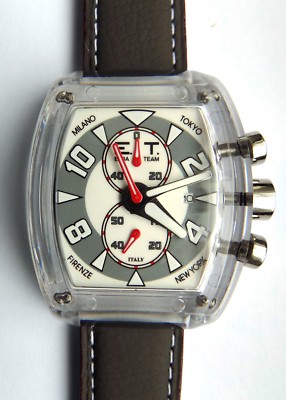 ET ELBA TEAM LOCMAN STOP WATCH ET370 SILVER-GRAY/White, NEW w/Tags, BOXED,  $350