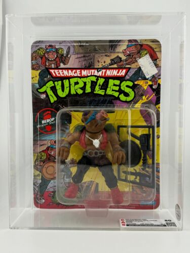 Bebop 10 Back 1988 TMNT Teenage Mutant Ninja Turtles Unpunched MOC AFA CAS 80 🔥 - Afbeelding 1 van 4