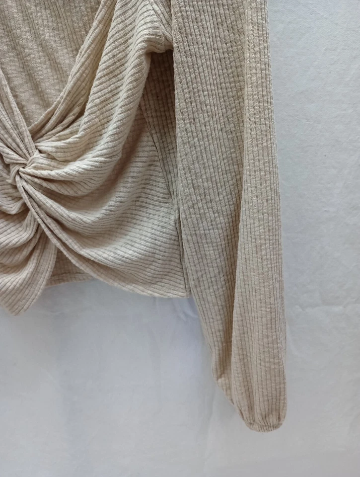 Almost Famous Blouse Women Large Cropped Long Sleeve Stretch  Top Sexy - Image 4 of 4