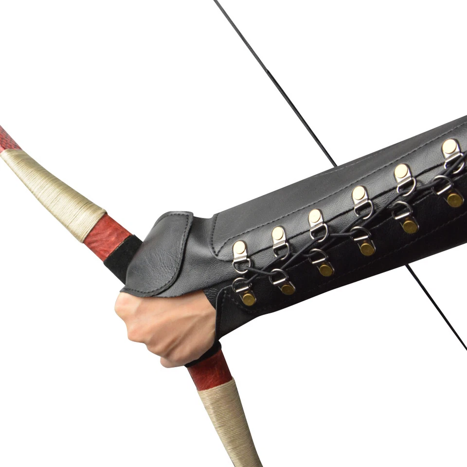 Archery Arm Guards Protective Gear Microfiber PU Adjustable Hunting Shooting - Image 3 of 4