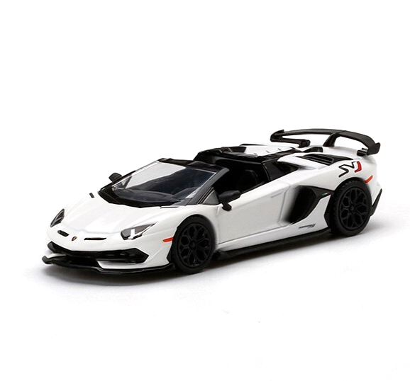 MINI GT 1/64 ランボルギーニ アヴェンタドール SVJ RS 224 MINI GT 224 Lamborghini Aventador SVJ Roadster Bianco