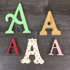 Letter A Lot Mixed Styles Sizes and Material Wood Paper