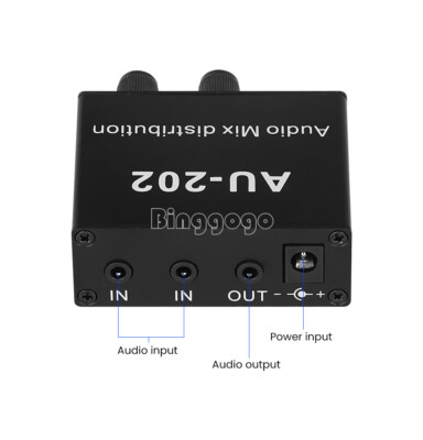 DC5-19V Stereo Mixer Audio Distributor for Headphone Power AMP Volume Control