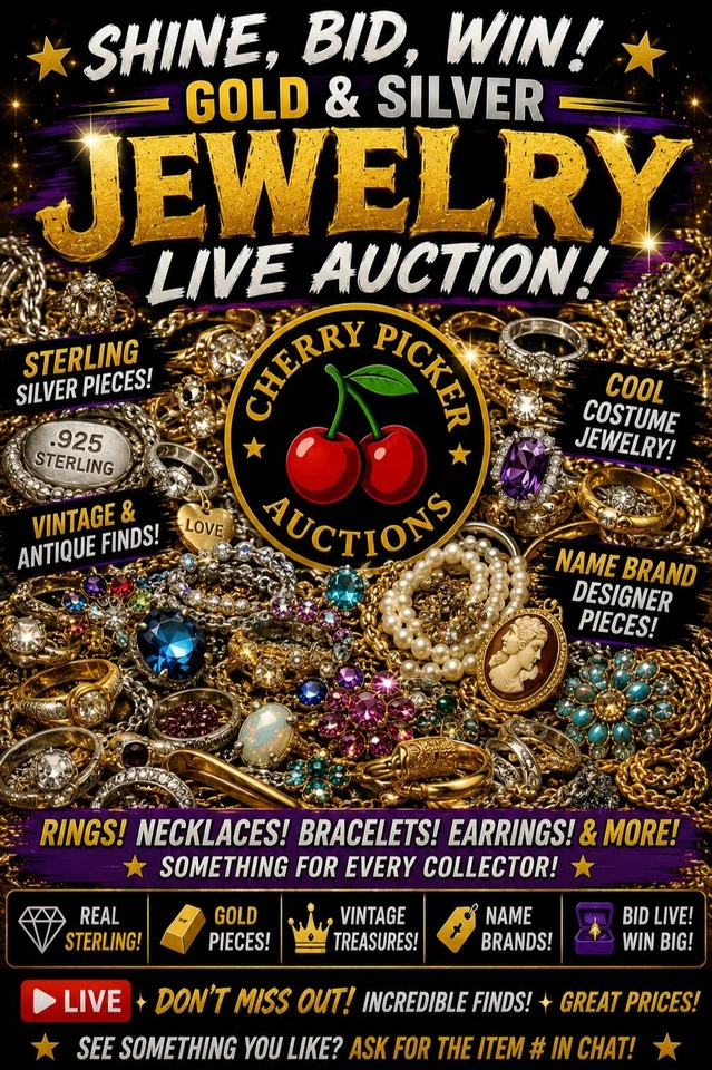 Cherry Picker Auctions - Vintage Jewelry - Sterling and Gold