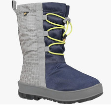 BOGS Snownights Insulated Winter Waterproof Snow Boot, Navy Multi, 4 US Big Kid