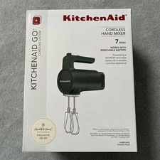 KitchenAid Go KHMR762SE Cordless 7 Speed Hand Mixer - Shaded Palm - New In Box