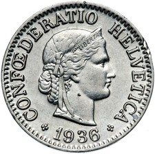 Svizzera - moneta - 10 centesimi 1936 B - Berna