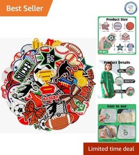 Cute Cartoon Sports Patches - 36 Cotton Iron-On Appliques for Personalization