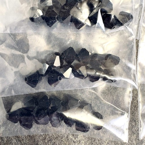 144 pc 6mm crystal bicone beads- black, crystal, white - Swarovski? destash - Picture 4 of 4