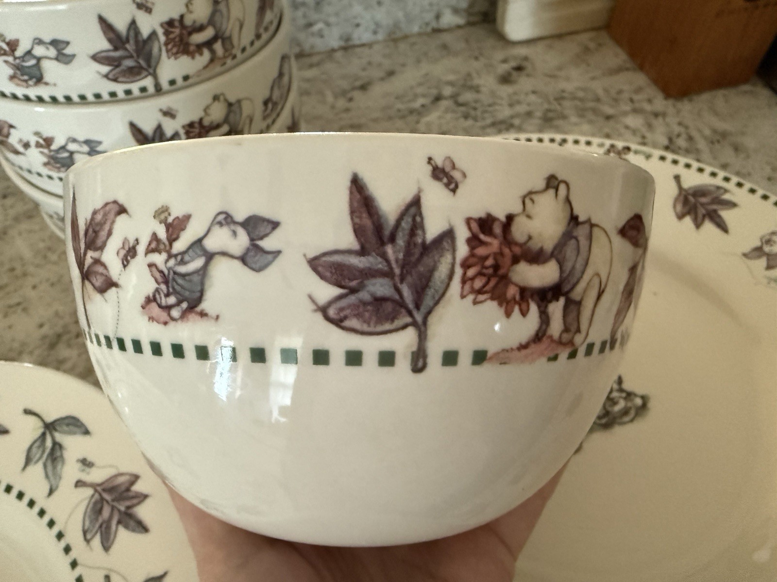 Disney Winnie the Pooh Set – Leaf & Animal Rim – 21-Piece Vintage Collection!