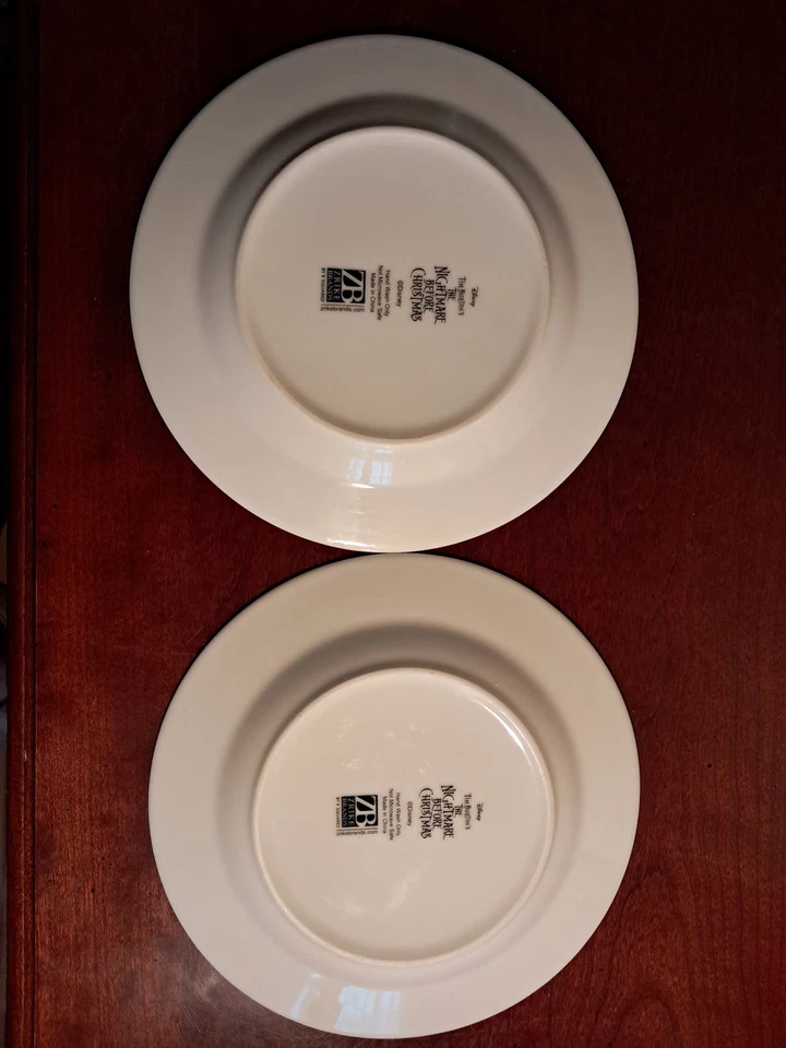 Disney Pesadilla antes de Navidad - Jack Skellington y Sally 8” Juego de 2 platos Foto 2 de 3