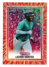 Marketplace image: 2025 Leaf Vivid RED SUPERFRACTOR RC Lazaro Montes #148 Mariner Rookie One of 1/1