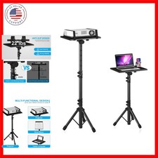 Projector Stand Tripod Adjustable, Laptop Height from 23.5 to 46.5 inches wit...