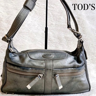 TOD S Metallic Leather One Shoulder Handbag