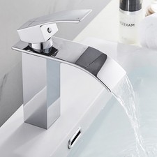 Rubinetto bagno lavabo miscelatore cromato cascata monocomando bidet casa ottone